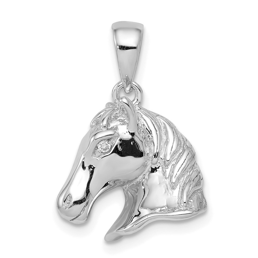 925 Sterling Silver Equestrian Fine Jewelry Horse Necklace Charm Pendant